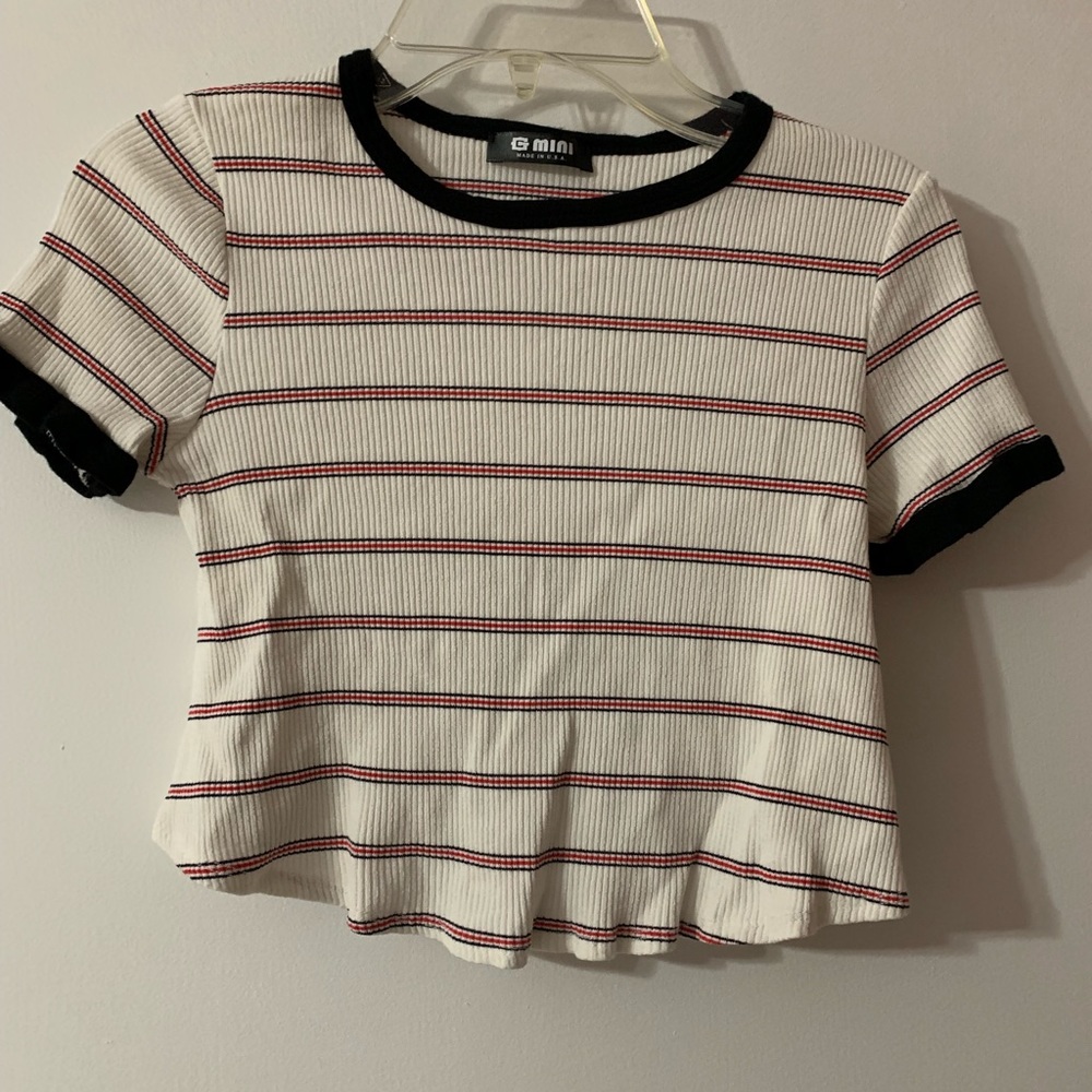 striped crop top